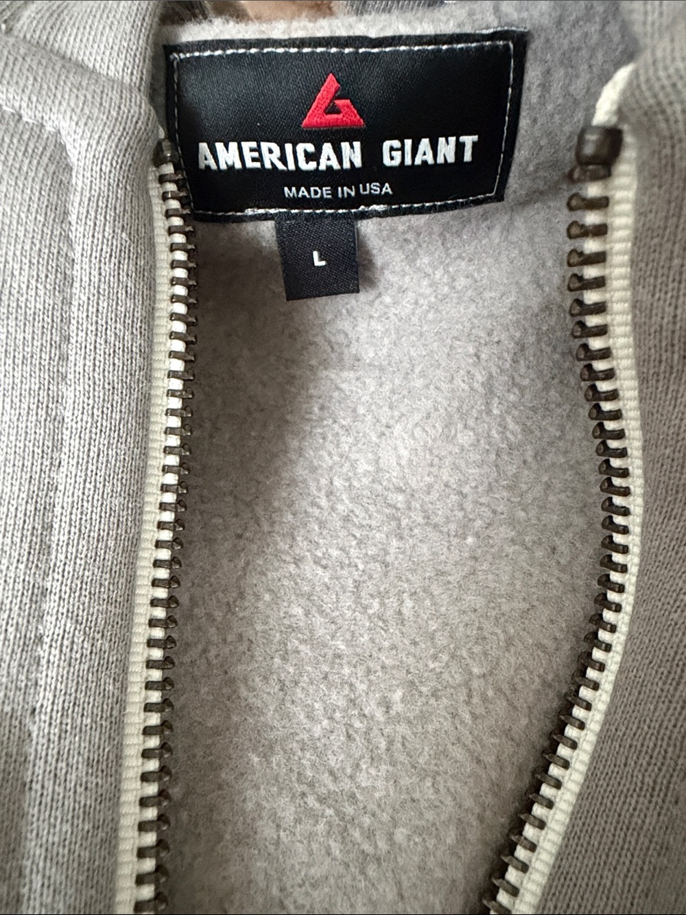 American Giant Mens Midweight Full Zip Up Hoodie Sweatshirt Sharkskin Gray - Picture 4 of 8